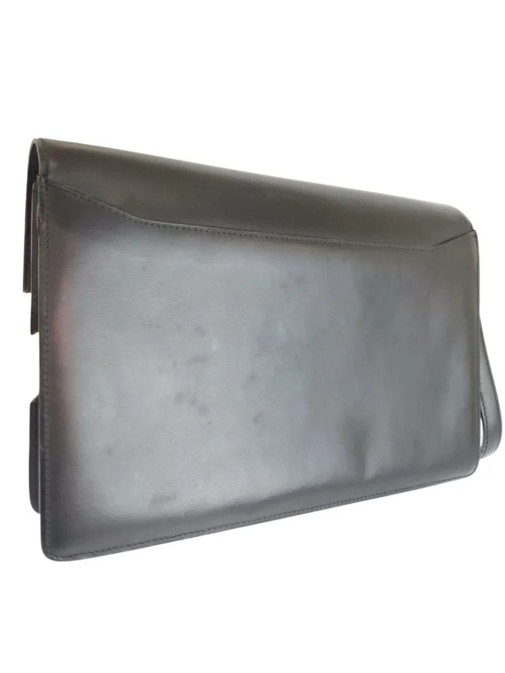 Cartier Pasha Black Silver Leather Clutch